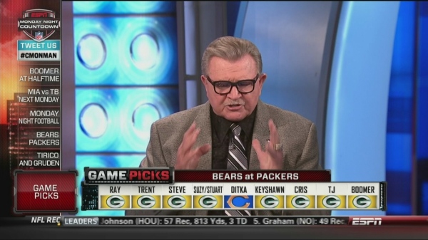 Mike Ditka picks Bears over Packers