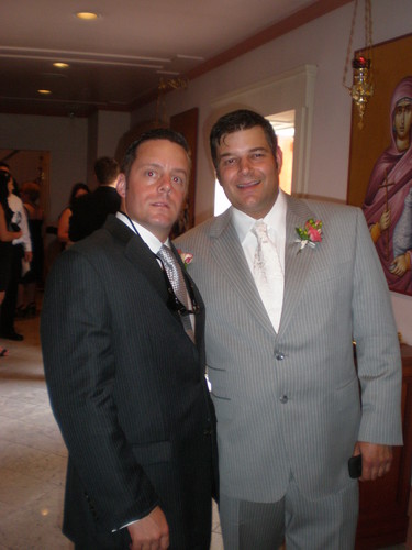 Brad Bush and Todd McKinley at Brad's Wedding