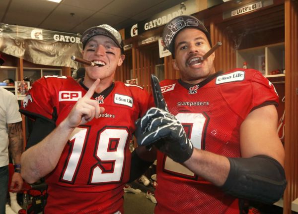 Calgary Stampeders celebrating2