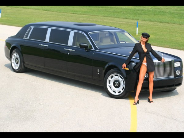 Rolls Royce limo with female chauffeur